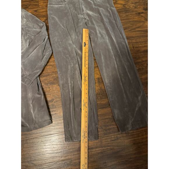 Vintage J. Jill Crushed Velvet Blazer: MP Pants Sz:8P Gray Outfit Women’s - Picture 5 of 7